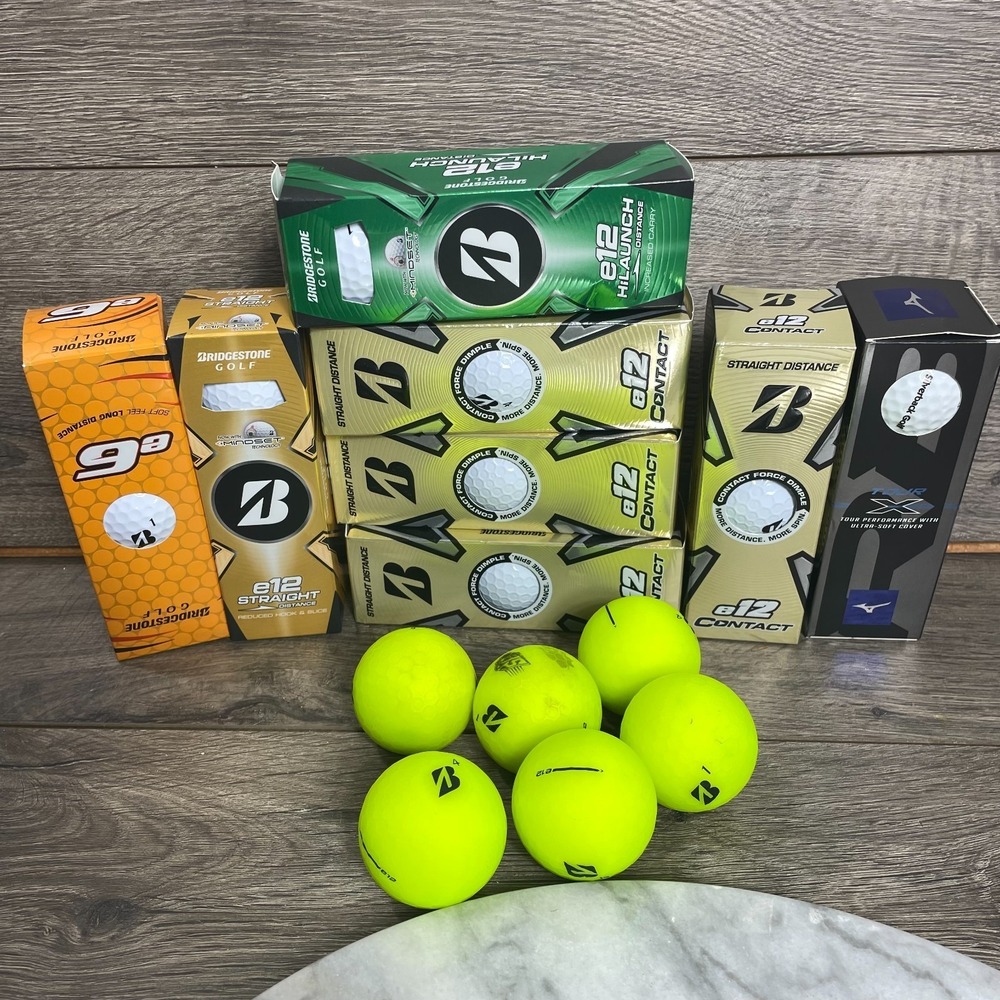 Bridgestone 30 Golf Balls White Green E12 Contact E6 X Tour Launch Distance